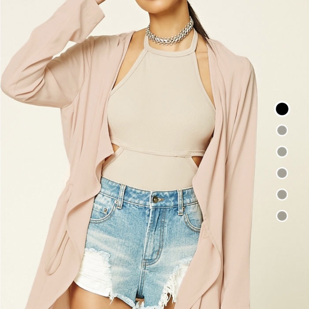 Forever21 Blush Pink Open Front Cardigan